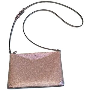 Kate Spade Shimmy Crossbody in Rose Gold -New